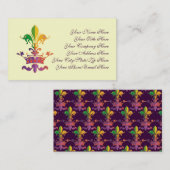 Mardi Gras Fleur de CROWN Visitekaartje (Voorkant / Achterkant)