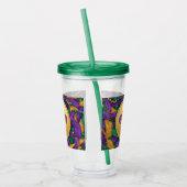 Mardi Gras Fleur de lis Acryl Drinkbeker (Links)