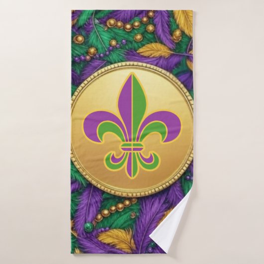 Mardi Gras Fleur de lis Badhanddoek (Badhanddoek)