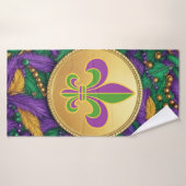 Mardi Gras Fleur de lis Badhanddoek (Badhanddoek)