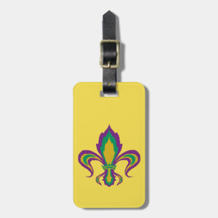 Mardi Gras Fleur De Lis Bagagelabel