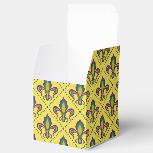 Mardi Gras Fleur De Lis Bedankdoosjes (Geopend)