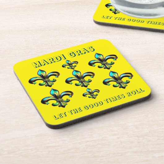 Mardi Gras Fleur De Lis Bier Onderzetter (Linkerzijde)