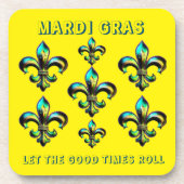 Mardi Gras Fleur De Lis Bier Onderzetter (Voorkant)