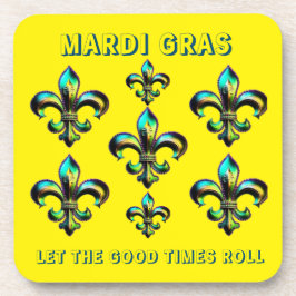 Mardi Gras Fleur De Lis Bier Onderzetter
