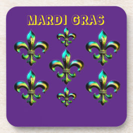 Mardi Gras Fleur De Lis Bier Onderzetter