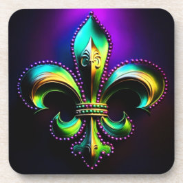 Mardi Gras Fleur De Lis Bier Onderzetter
