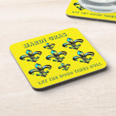 Mardi Gras Fleur De Lis Bier Onderzetter (Linkerzijde)