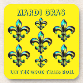 Mardi Gras Fleur De Lis Bier Onderzetter