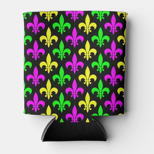 Mardi Gras Fleur De Lis Blikjeskoeler (Voorkant)