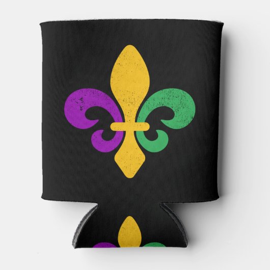 Mardi Gras Fleur De Lis Blikjeskoeler (Voorkant)