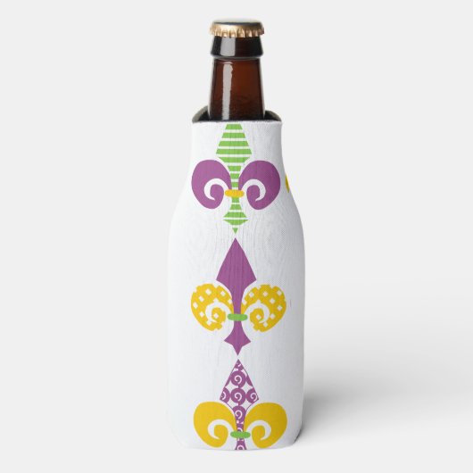 Mardi Gras Fleur de Lis Bottle Cooler (Fles Voorkant)