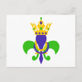 Mardi Gras Fleur de Lis Briefkaart (Voorkant)
