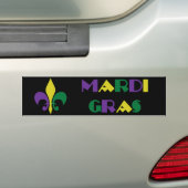 Mardi Gras ~ Fleur De Lis Bumpersticker (Op auto)