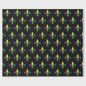 Mardi Gras ~ Fleur De Lis Cadeaupapier (Vlak)