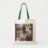 Mardi Gras Fleur De Lis Canvas tas (Voorkant)