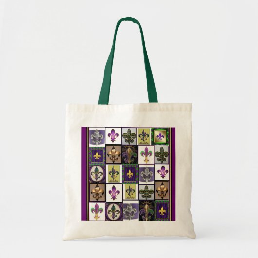 Mardi Gras Fleur De Lis Canvas tas (Voorkant)