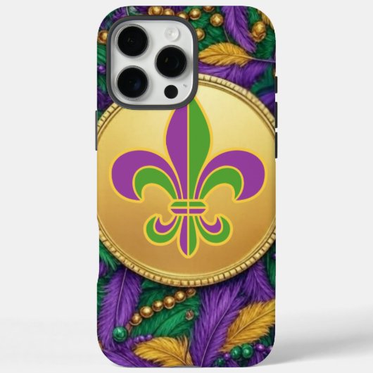 Mardi Gras Fleur de lis Case-Mate iPhone Case (Achterkant)
