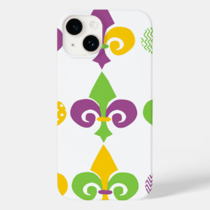 Mardi Gras Fleur de Lis Case-Mate iPhone 14 Hoesje