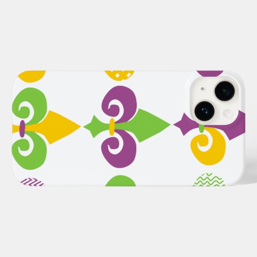 Mardi Gras Fleur de Lis Case-Mate iPhone Case (Achterkant (horizontaal))