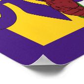 Mardi Gras Fleur de Lis Crawfish Party Banner Poster (Hoek)