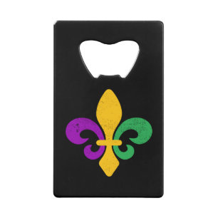 Mardi Gras Fleur De Lis Creditkaart Flessenopener