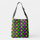 Mardi Gras Fleur De Lis Crossbody Tas (Achterkant)