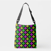Mardi Gras Fleur De Lis Crossbody Tas (Voorkant)