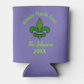 Mardi Gras Fleur de Lis Custom Koelbox Favor Blikjeskoeler (Voorkant)