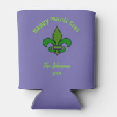 Mardi Gras Fleur de Lis Custom Koelbox Favor Blikjeskoeler (Achterkant)
