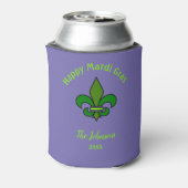 Mardi Gras Fleur de Lis Custom Koelbox Favor Blikjeskoeler (Blikje Achterkant)