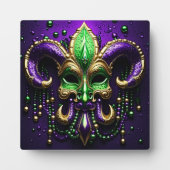 Mardi Gras Fleur De Lis Design 2024 Fotoplaat (Voorkant)