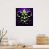 Mardi Gras Fleur De Lis Design 2024 Poster (Keuken)