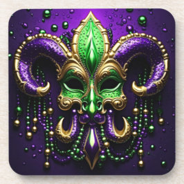 Mardi Gras Fleur De Lis Design Bier Onderzetter