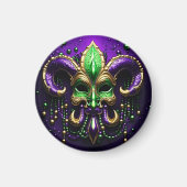 Mardi Gras Fleur De Lis Design Magneet (Voorkant)