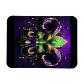 Mardi Gras Fleur De Lis Design Magneet (Horizontaal)