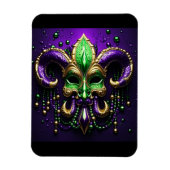 Mardi Gras Fleur De Lis Design Magneet (Verticaal)