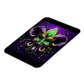 Mardi Gras Fleur De Lis Design Magneet (Linkerzijde)
