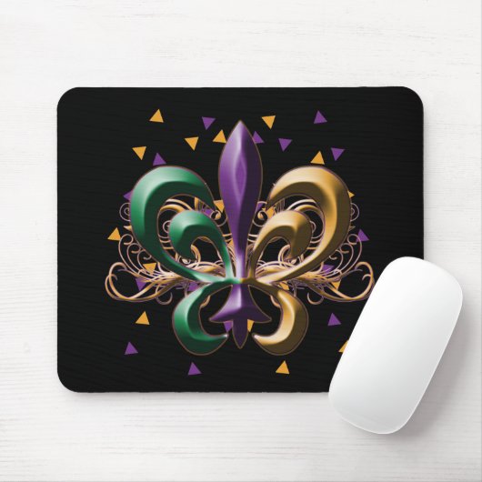 Mardi Gras Fleur de Lis Design Muismat (Met muis)