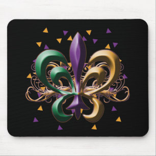 Mardi Gras Fleur de Lis Design Muismat