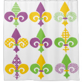 Mardi Gras Fleur de Lis Douchegordijn (Voorkant)