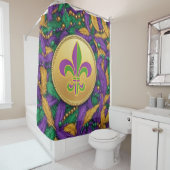 Mardi Gras Fleur de lis Douchegordijn (In situ)