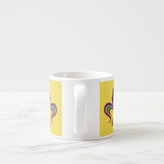 Mardi Gras Fleur De Lis Espresso Kop (Achterkant)