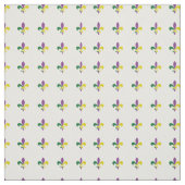 Mardi Gras Fleur De lis Fabric Stof (Swatch)