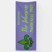 Mardi Gras Fleur de Lis Feest Banner Decoratie (Verticaal)
