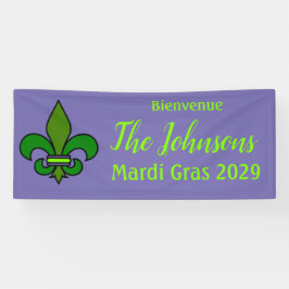 Mardi Gras Fleur de Lis Feest Banner Decoratie