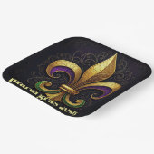 Mardi Gras Fleur de Lis-feest Papieren Bordje (Gebogen)