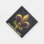 Mardi Gras Fleur de Lis-feest Servet (Hoek)
