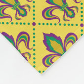 Mardi Gras Fleur De Lis Fleece Deken (Hoek)
