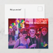 Mardi Gras Fleur De Lis Foto Briefkaart (Voorkant / Achterkant)